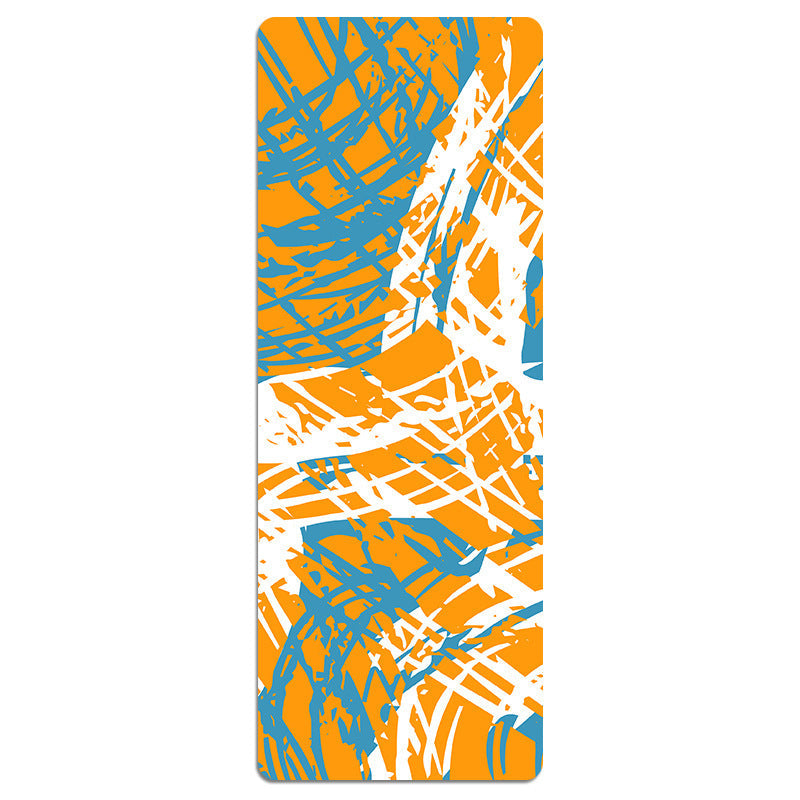 KTX-441491 Foldable Portable Non-Slip Yoga Mat with Geometric Patterns and Colorful Designs