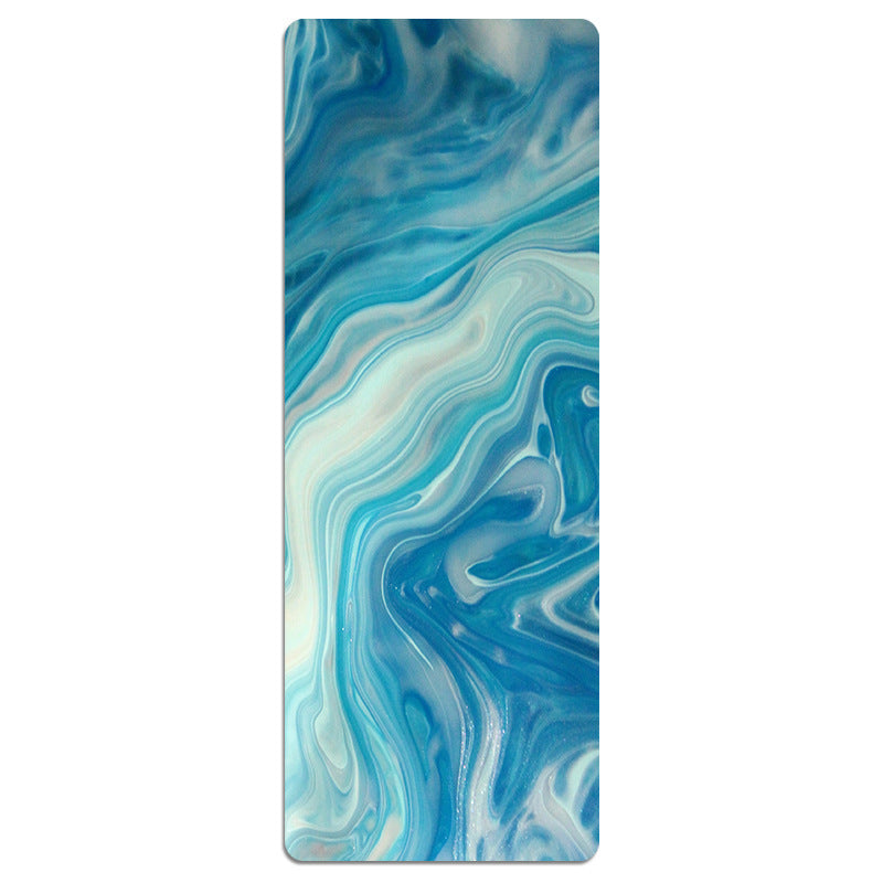 KTX-441491 Foldable Portable Non-Slip Yoga Mat with Geometric Patterns and Colorful Designs