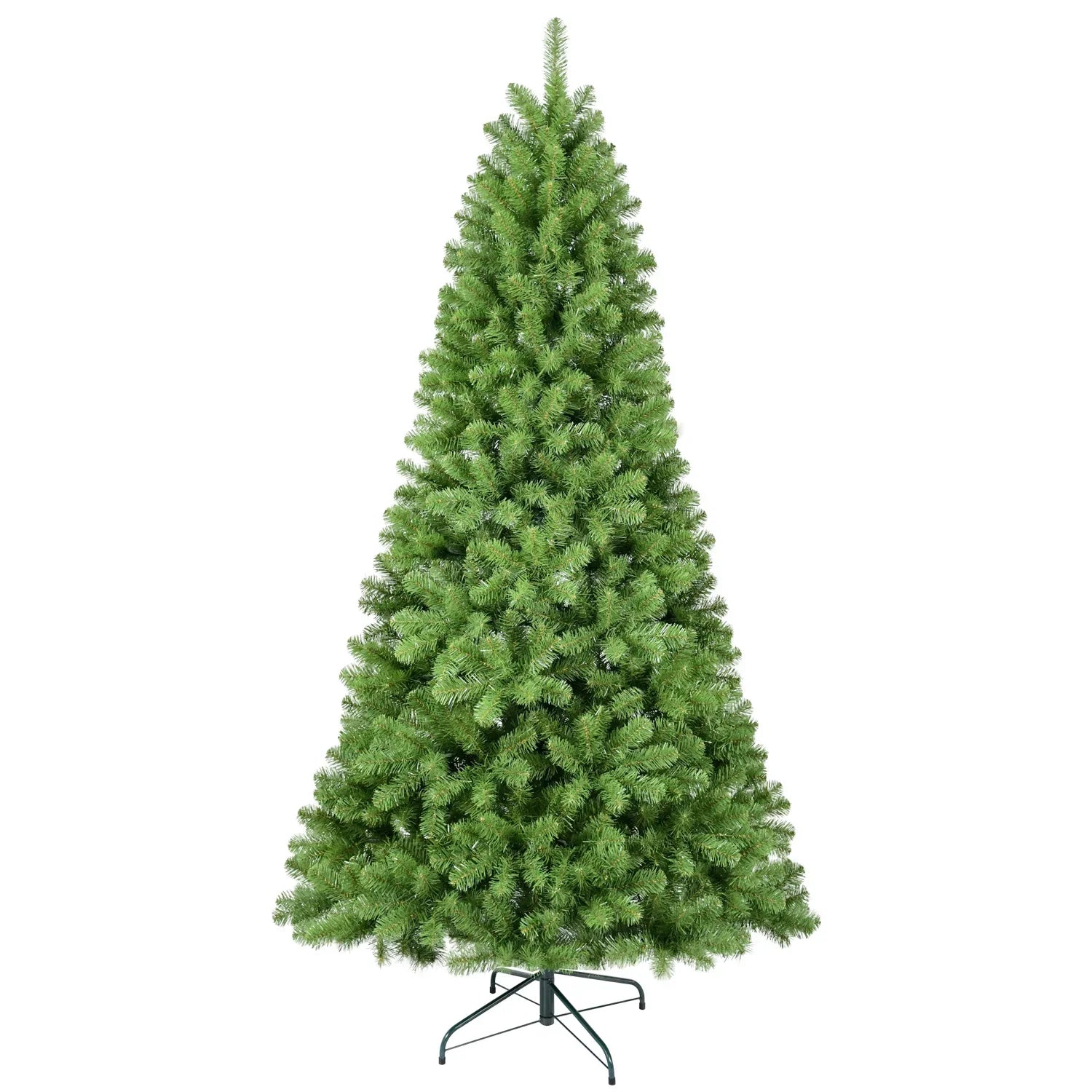 KTX-443347 7.5ft Green Artificial Christmas Tree with Metal Stand for Indoor Decoration