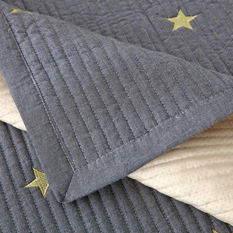 KTX-443795 Breathable Non-Slip Cotton Mat with Fine Quilting and Reactive Printing