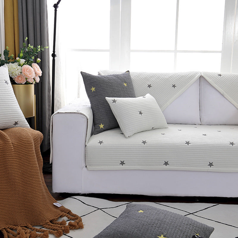 KTX-443795 Breathable Non-Slip Cotton Mat with Fine Quilting and Reactive Printing