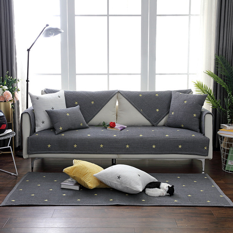 KTX-443795 Breathable Non-Slip Cotton Mat with Fine Quilting and Reactive Printing