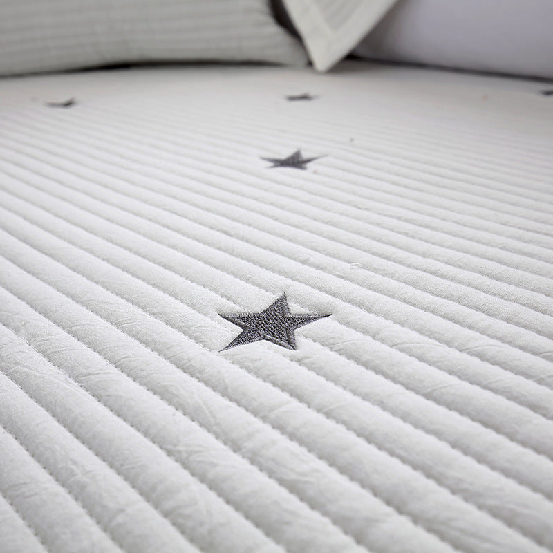 KTX-443795 Breathable Non-Slip Cotton Mat with Fine Quilting and Reactive Printing