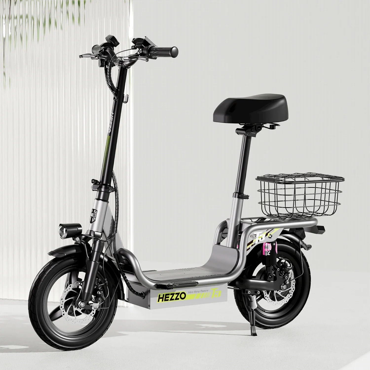 KTX-444243 Electric Commuter Scooter with 500W Motor, 48V Battery, 60-80km Range, Full Suspension, 14-Inch Tires