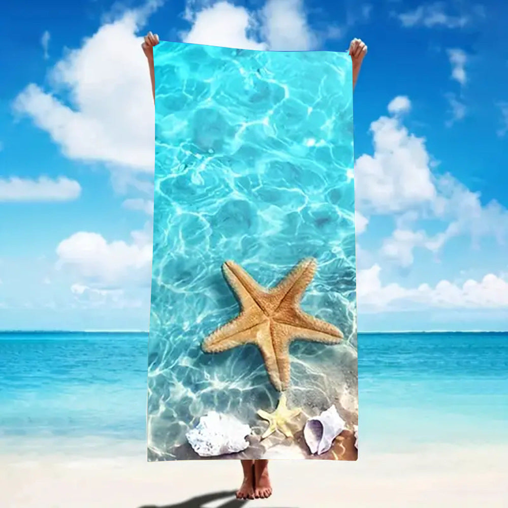 KTX-444307 Microfiber Quick-Drying Beach Towel – Fashion Casual Design, Multiple Colors Available
