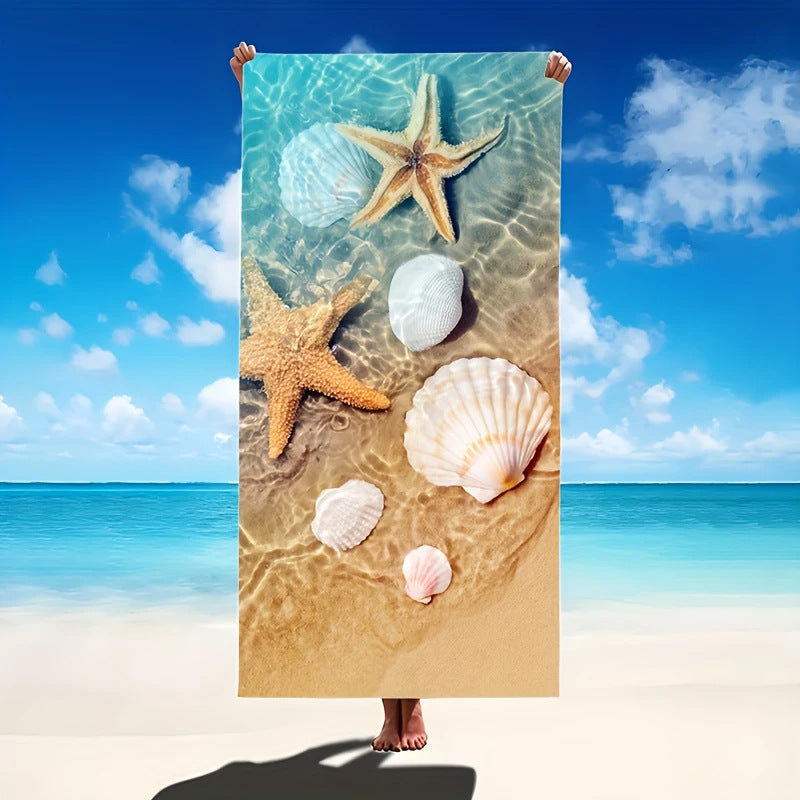 KTX-444307 Microfiber Quick-Drying Beach Towel – Fashion Casual Design, Multiple Colors Available