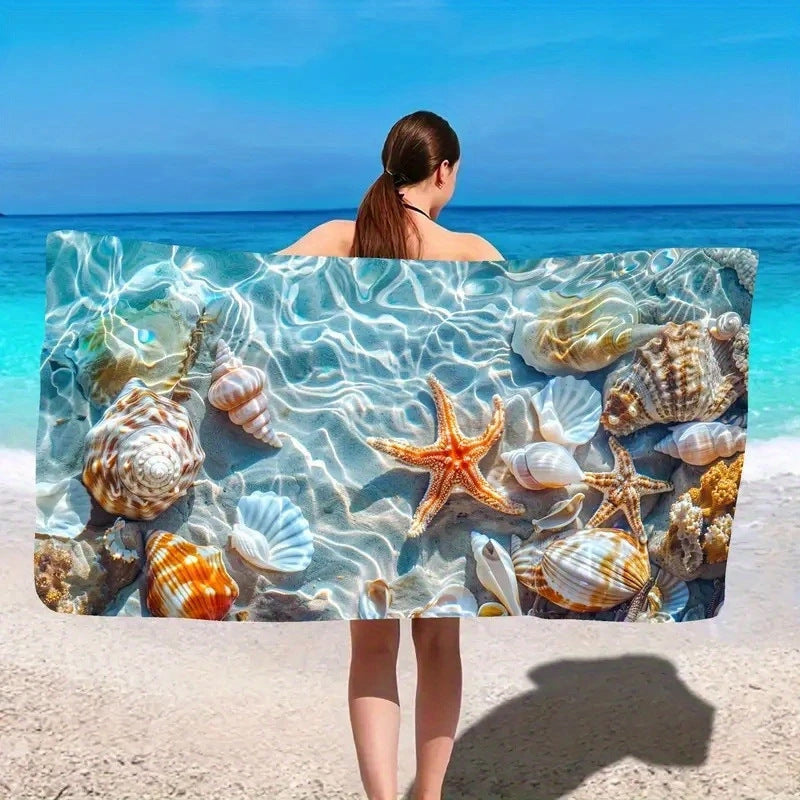 KTX-444307 Microfiber Quick-Drying Beach Towel – Fashion Casual Design, Multiple Colors Available