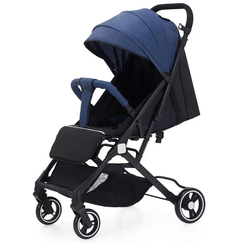 KTX-445075 Lightweight Double Baby Stroller - Portable Easy-Fold Pram with Iron Frame for Travel