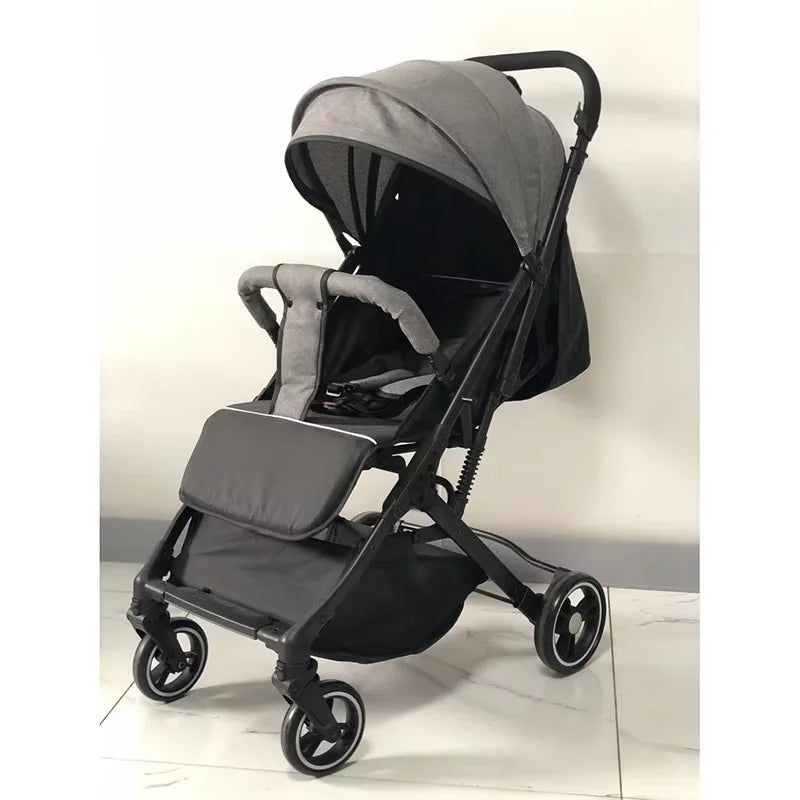 KTX-445075 Lightweight Double Baby Stroller - Portable Easy-Fold Pram with Iron Frame for Travel