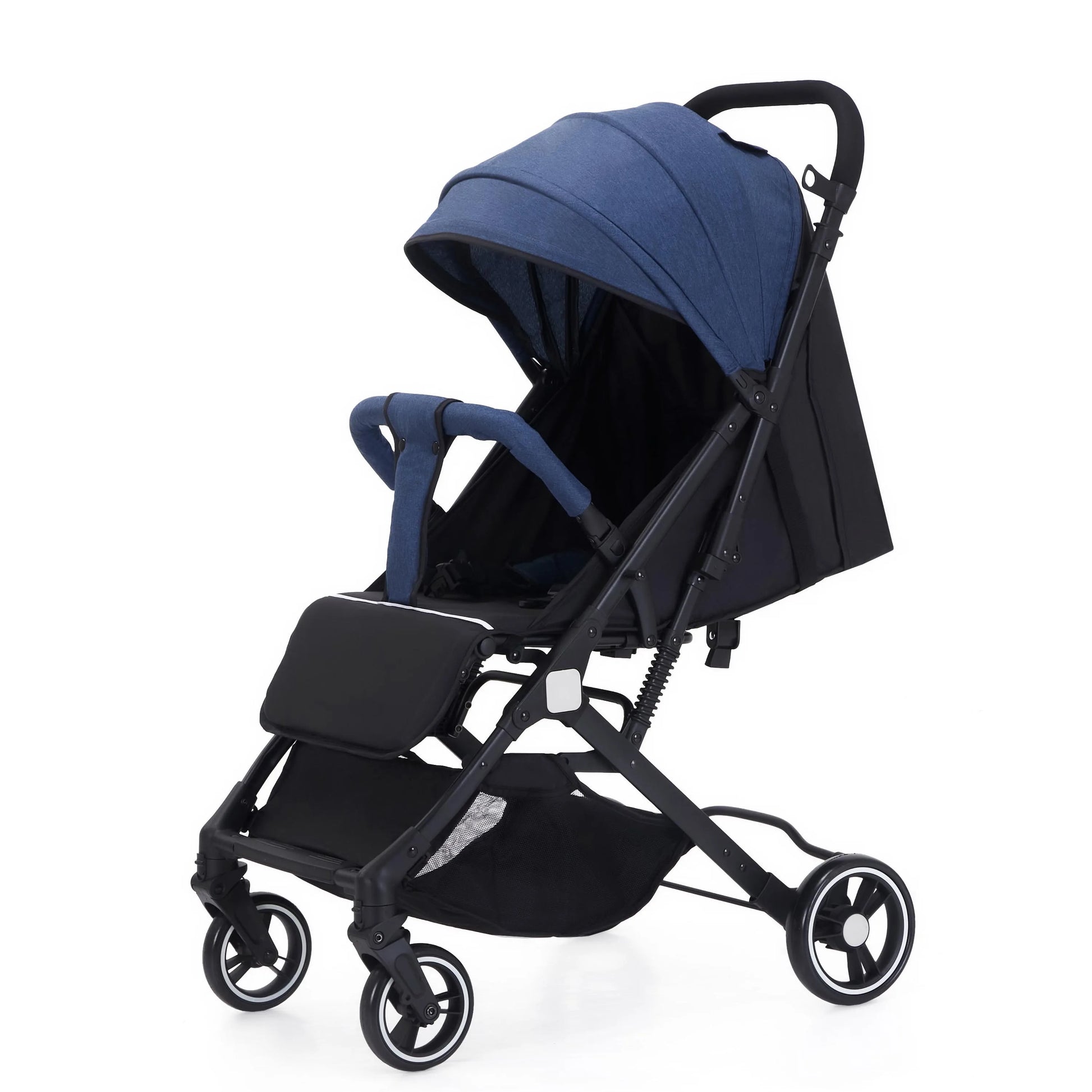 KTX-445075 Lightweight Double Baby Stroller - Portable Easy-Fold Pram with Iron Frame for Travel