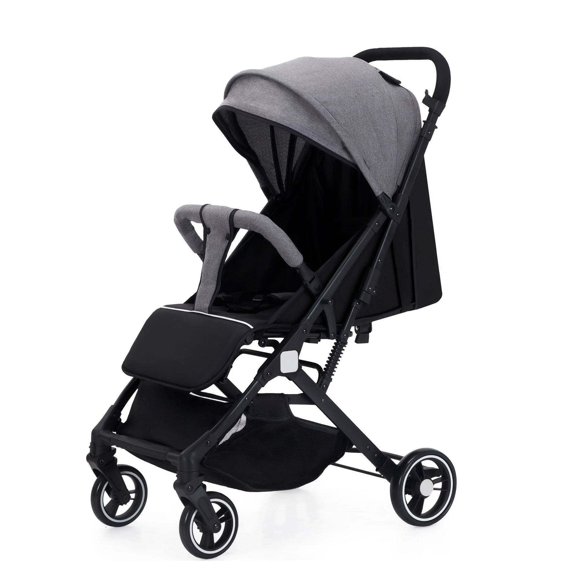 KTX-445075 Lightweight Double Baby Stroller - Portable Easy-Fold Pram with Iron Frame for Travel