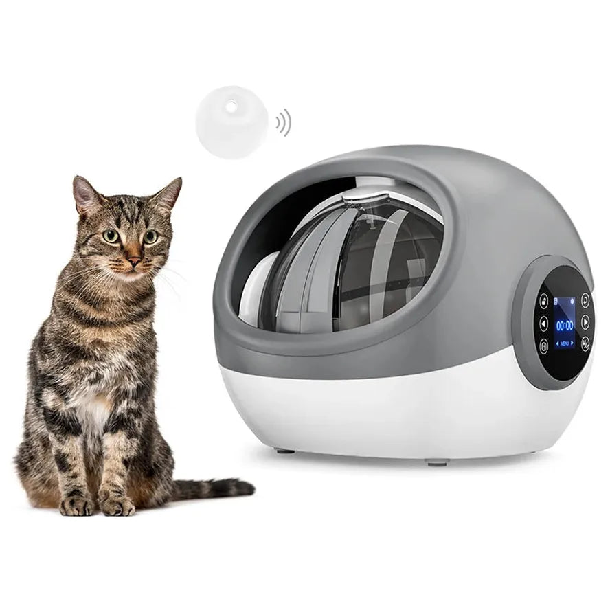 KTX-445651 Smart Automatic Cat Feeder with Microchip and Collar Sensor for Wet and Dry Food Dispenser
