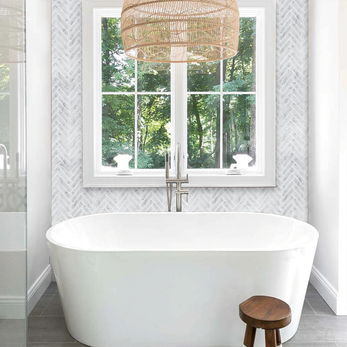 KTX-445971 Waterproof and Oil-Proof Self-Adhesive Wall Sticker for Easy Installation