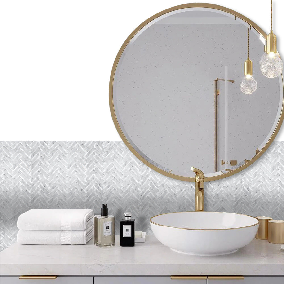 KTX-445971 Waterproof and Oil-Proof Self-Adhesive Wall Sticker for Easy Installation