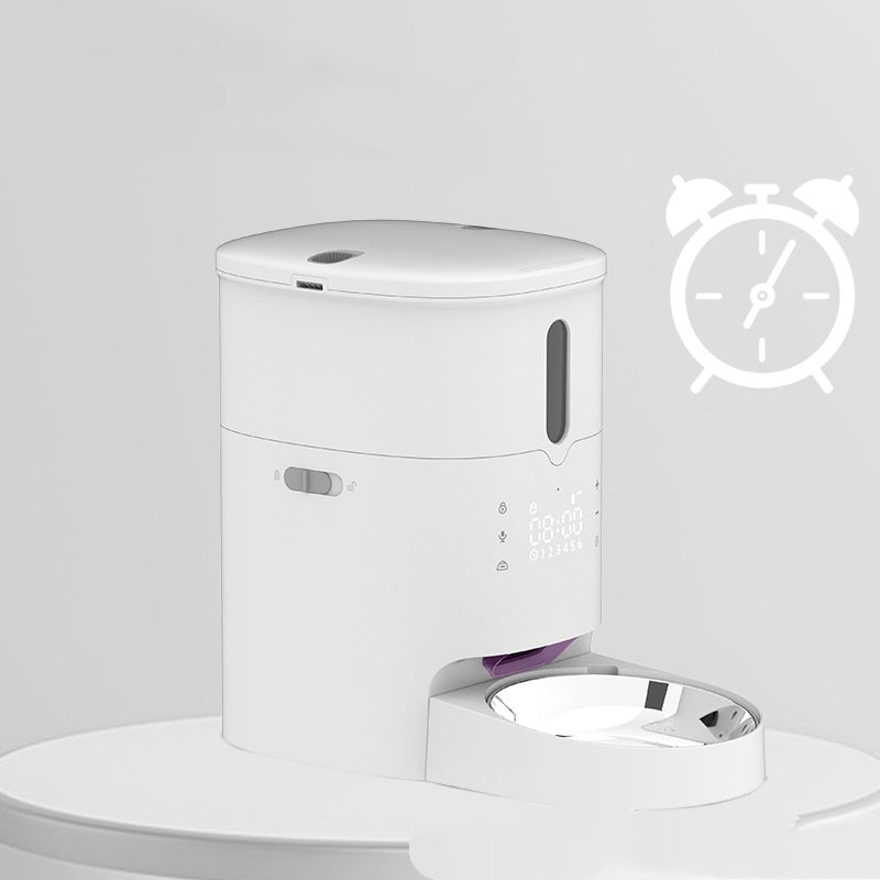 KTX-446035 Smart Automatic Pet Feeder with Stainless Steel Bowl - Adjustable 3L/6L Capacity