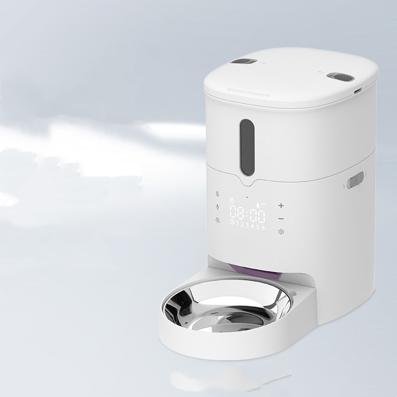 KTX-446035 Smart Automatic Pet Feeder with Stainless Steel Bowl - Adjustable 3L/6L Capacity