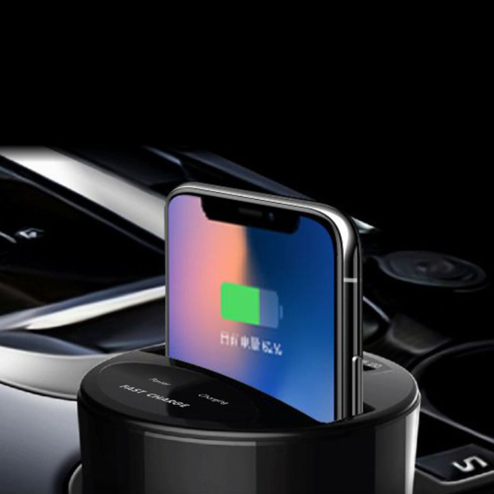 KTX-446099 Car Multifunctional Wireless Charger with Charging Source - Model X8, 12V Input, 5V Output