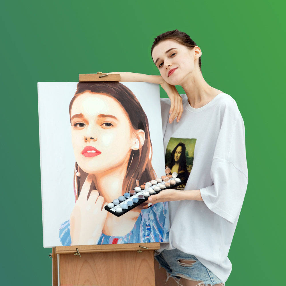 KTX-448275 DIY Handmade Oil Painting Kit - Colorful Heart Design for Birthdays, Valentine's Day, and Couples