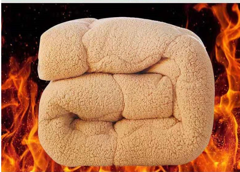 KTX-448339 Lamb Velvet Winter Quilt for Couples - Soft, Warm, 150x200 cm