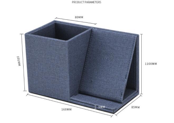 KTX-448403 Multifunctional Wireless Charging Pen Holder and Organizer for Office Desktop