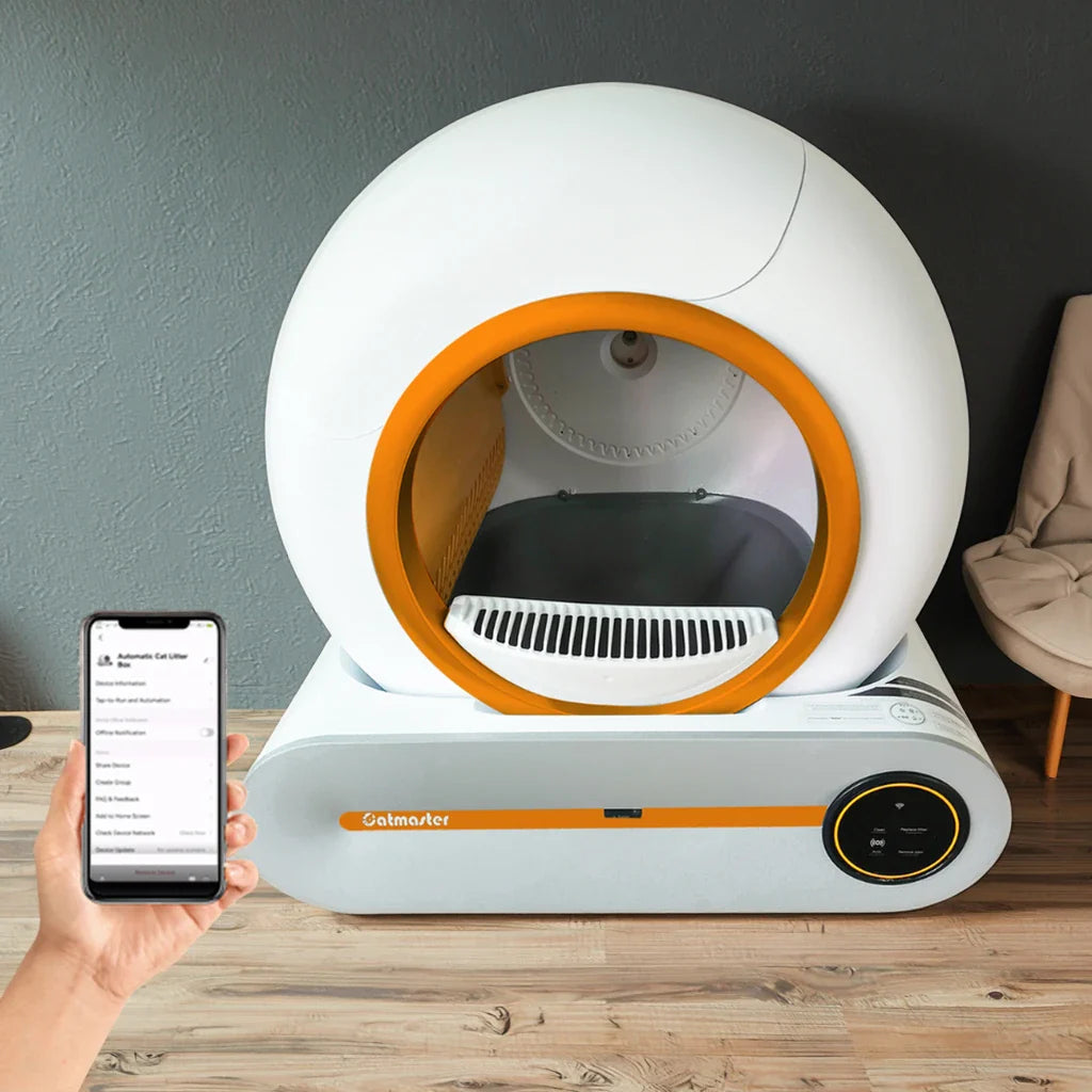 KTX-448787 Smart Self-Cleaning Cat Litter Box with Large Capacity and Odor Control - 11L Plastic Design