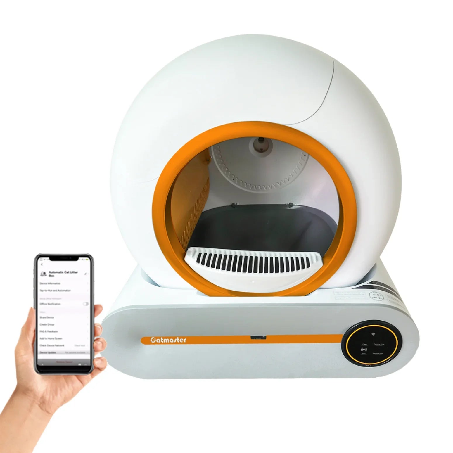 KTX-448787 Smart Self-Cleaning Cat Litter Box with Large Capacity and Odor Control - 11L Plastic Design