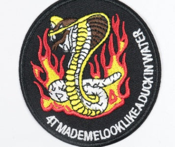 KTX-449171 Circular Cloth Embroidery Adhesive Patch for Garment Accessories