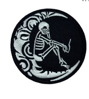 KTX-449171 Circular Cloth Embroidery Adhesive Patch for Garment Accessories