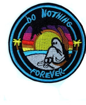 KTX-449171 Circular Cloth Embroidery Adhesive Patch for Garment Accessories