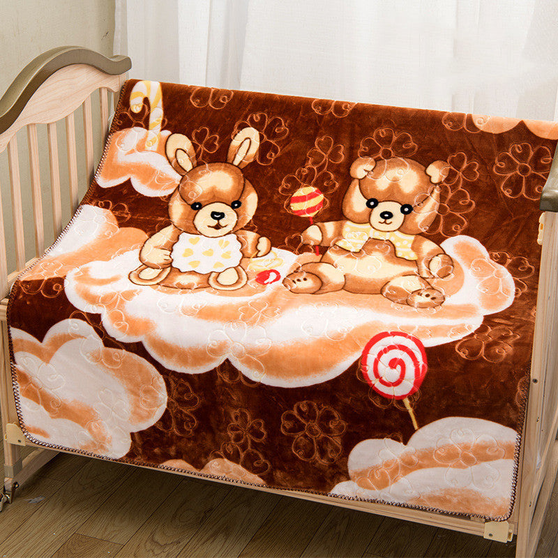 KTX-449299 Double-Sided Cartoon Cloud Blanket for Kids - Super Soft, Comfortable, and Cozy 110x140cm