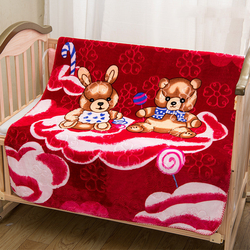 KTX-449299 Double-Sided Cartoon Cloud Blanket for Kids - Super Soft, Comfortable, and Cozy 110x140cm