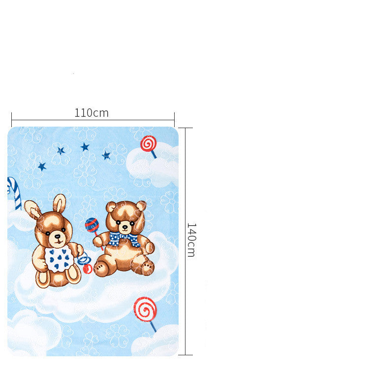 KTX-449299 Double-Sided Cartoon Cloud Blanket for Kids - Super Soft, Comfortable, and Cozy 110x140cm