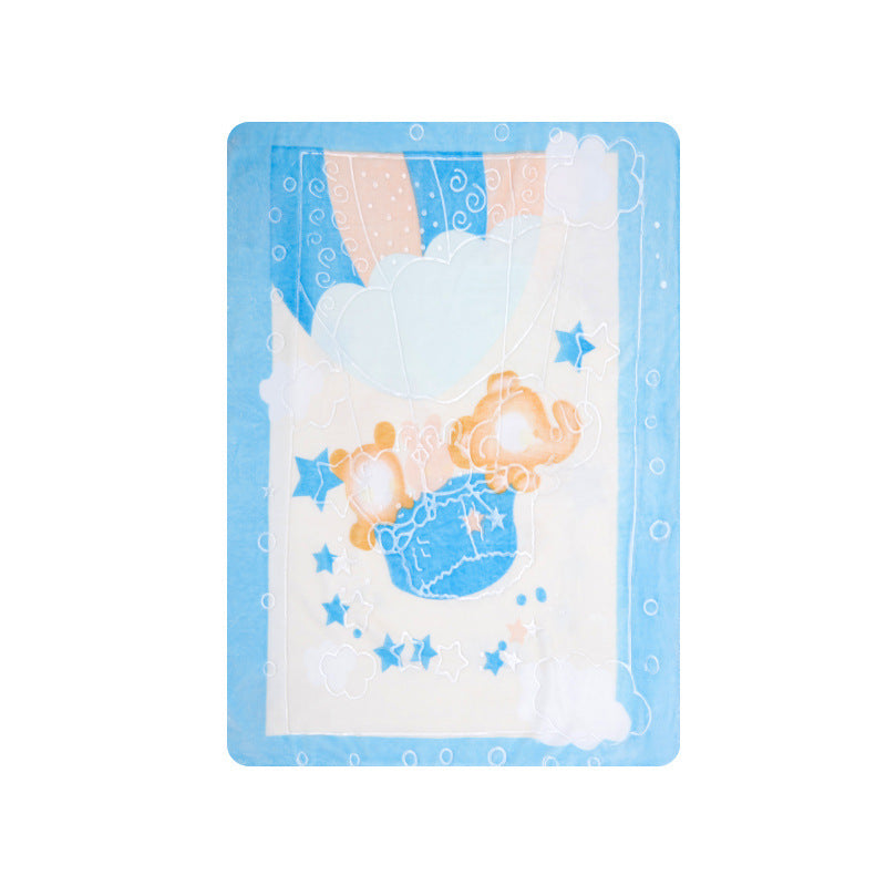 KTX-449299 Double-Sided Cartoon Cloud Blanket for Kids - Super Soft, Comfortable, and Cozy 110x140cm