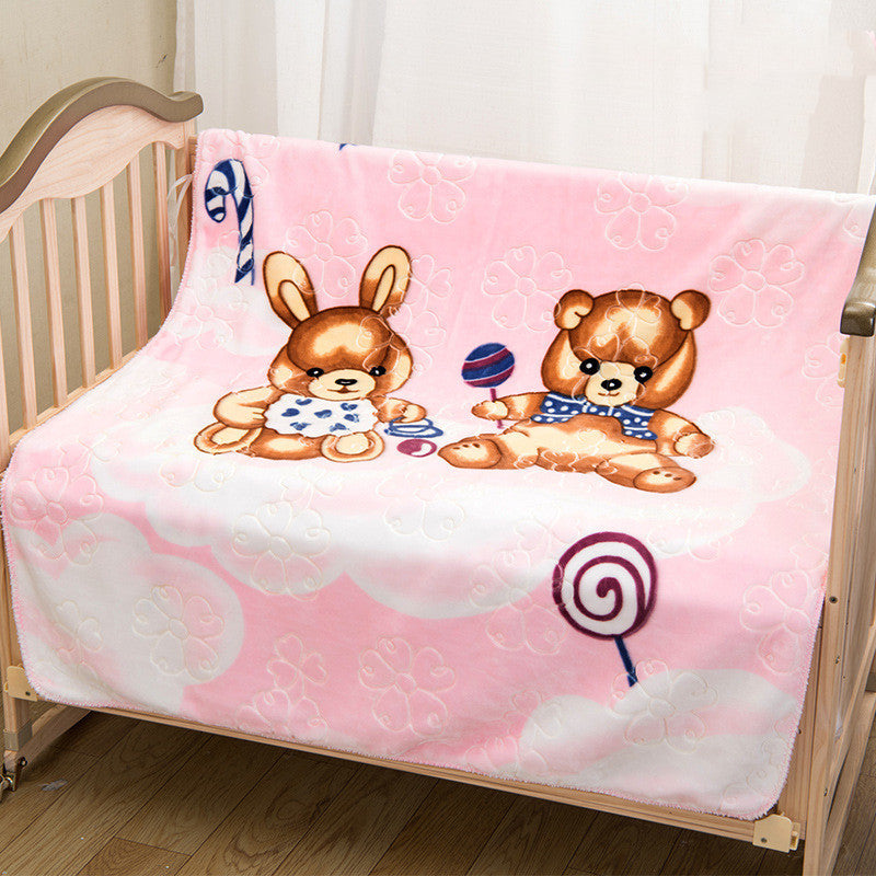 KTX-449299 Double-Sided Cartoon Cloud Blanket for Kids - Super Soft, Comfortable, and Cozy 110x140cm