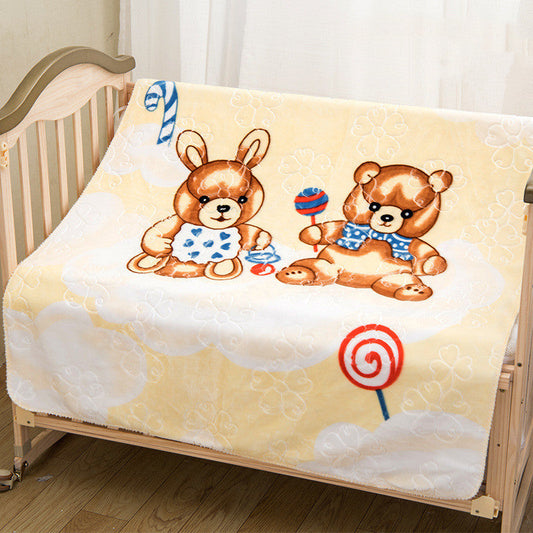 KTX-449299 Double-Sided Cartoon Cloud Blanket for Kids - Super Soft, Comfortable, and Cozy 110x140cm