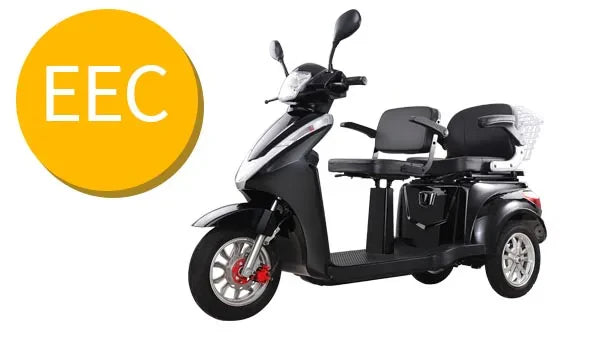 KTX-449363 Three-Wheel Electric Mobility Scooter, 60V 1000W, 40-60km Range, LED Display, Disc Brake, Unisex, Max Load 120kgs