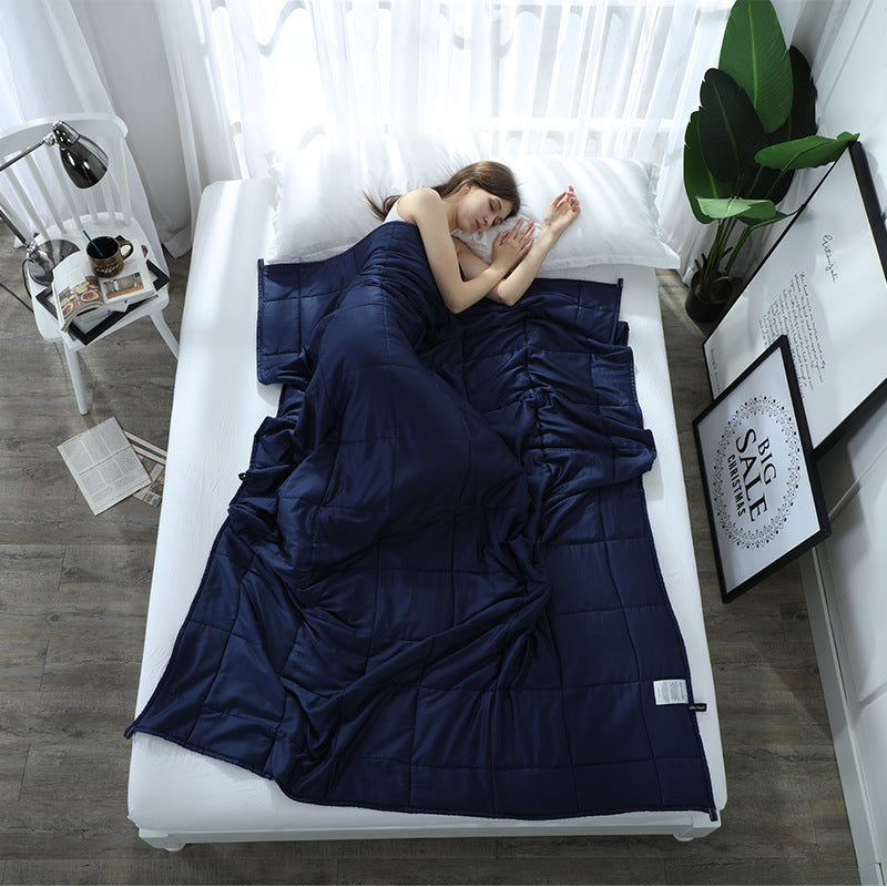 KTX-449491 Pure Cotton Gravity Blanket in Light Gray, Dark Gray, and Navy – Multiple Sizes Available