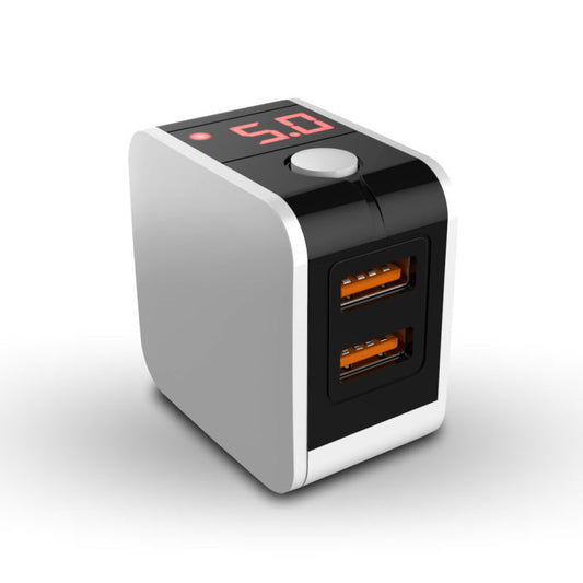 KTX-449555 5V2.4A Dual USB Fast Charge Travel Charger with Digital Display