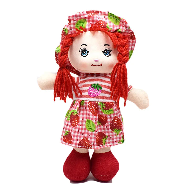 KTX-450323 Kawaii Plush Fruit Dress Rag Doll for Kids – Cute Soft Stuffed Toy for Girls' Gifts