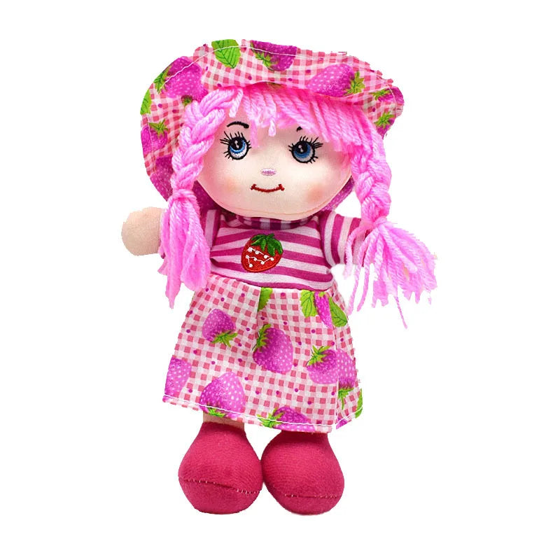 KTX-450323 Kawaii Plush Fruit Dress Rag Doll for Kids – Cute Soft Stuffed Toy for Girls' Gifts