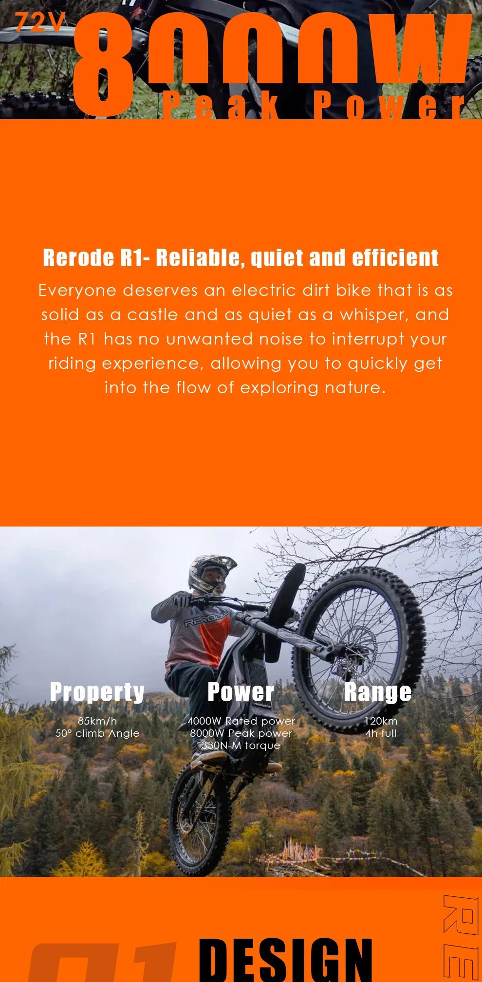 KTX-450579 72V 8000W Mid-Drive Electric Dirt Bike with 35AH Battery, Full Suspension, and Hydraulic Brakes - Off-Road Motorcycle