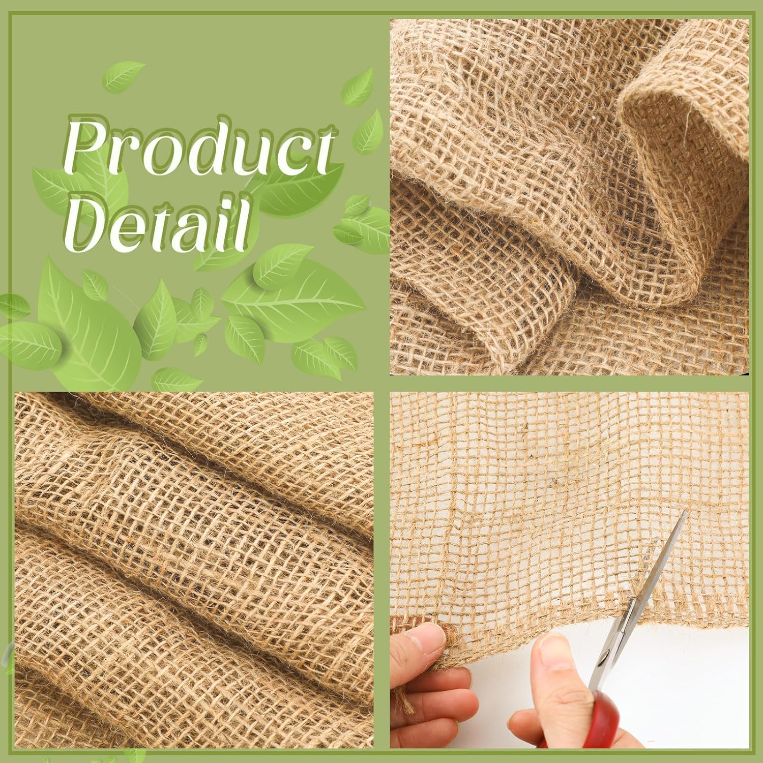 KTX-450835 Natural Jute Burlap Roll 40 x 72 Inches for Garden Tree Wrap and Plant Protection
