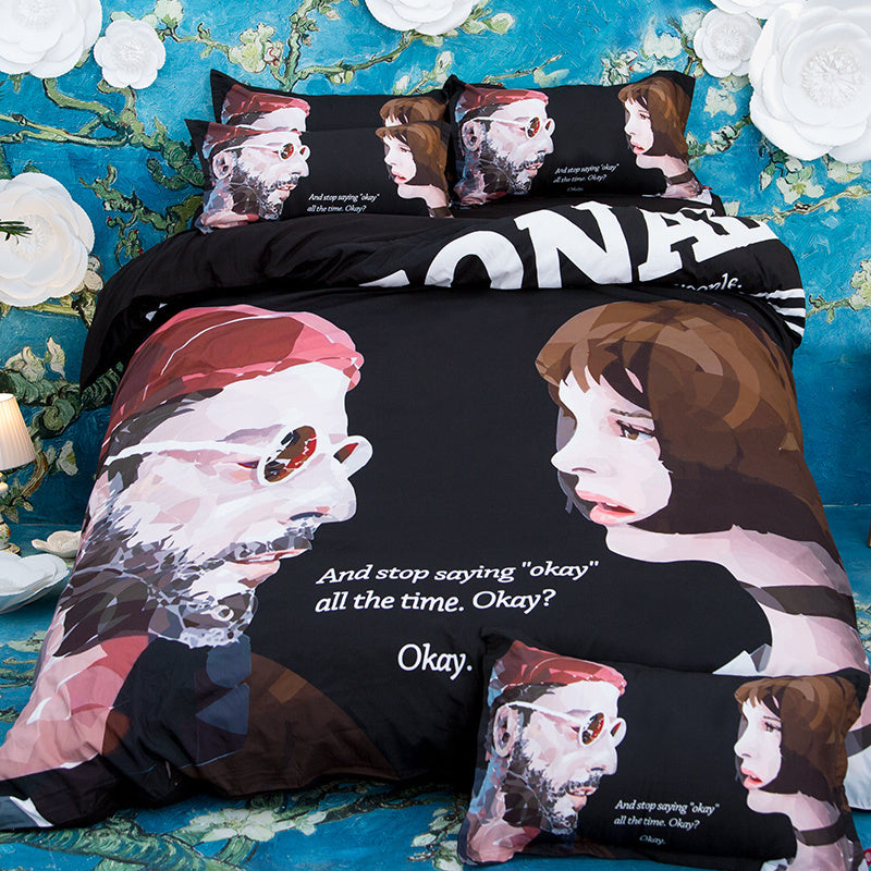 KTX-452627 Cartoon-Themed 1.8m Bedding Set - Three or Four-Piece Collection for Dormitory