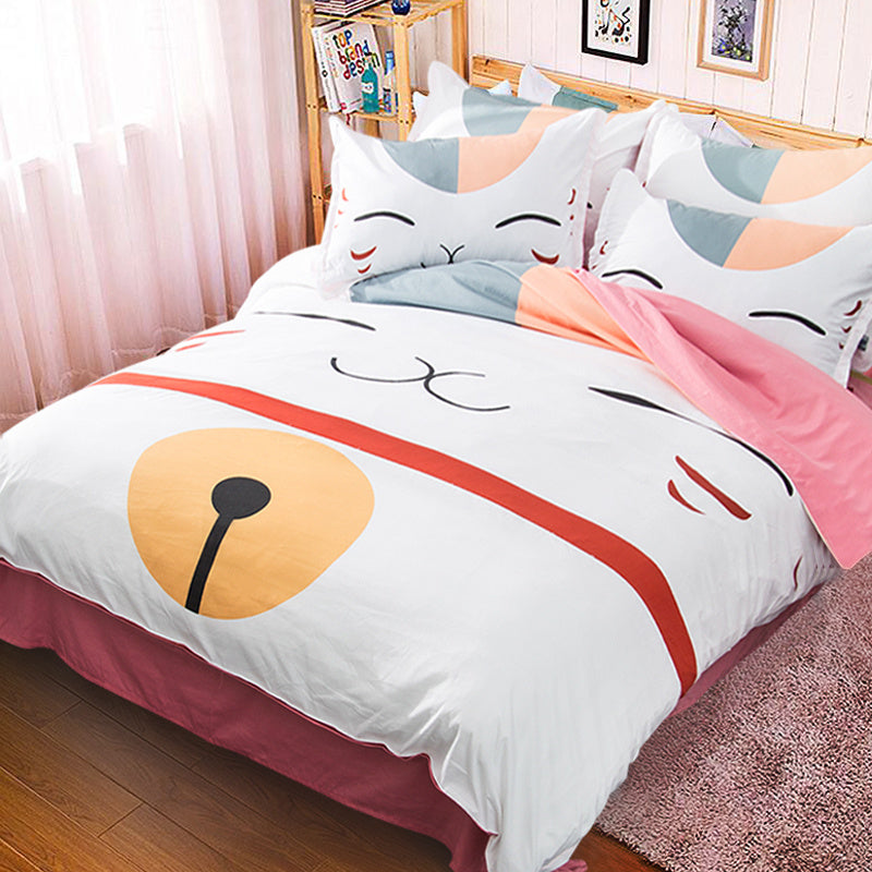 KTX-452627 Cartoon-Themed 1.8m Bedding Set - Three or Four-Piece Collection for Dormitory
