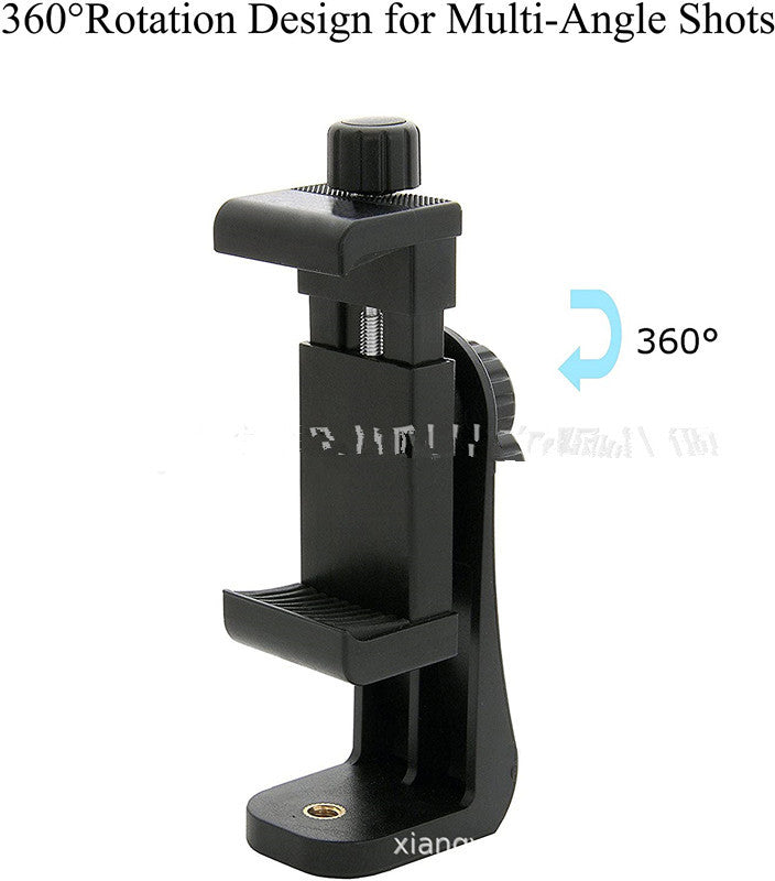 KTX-453011 Mobile Phone Clip Tripod for Self-Timer and Live Broadcasting Compatibility with iPhone Models