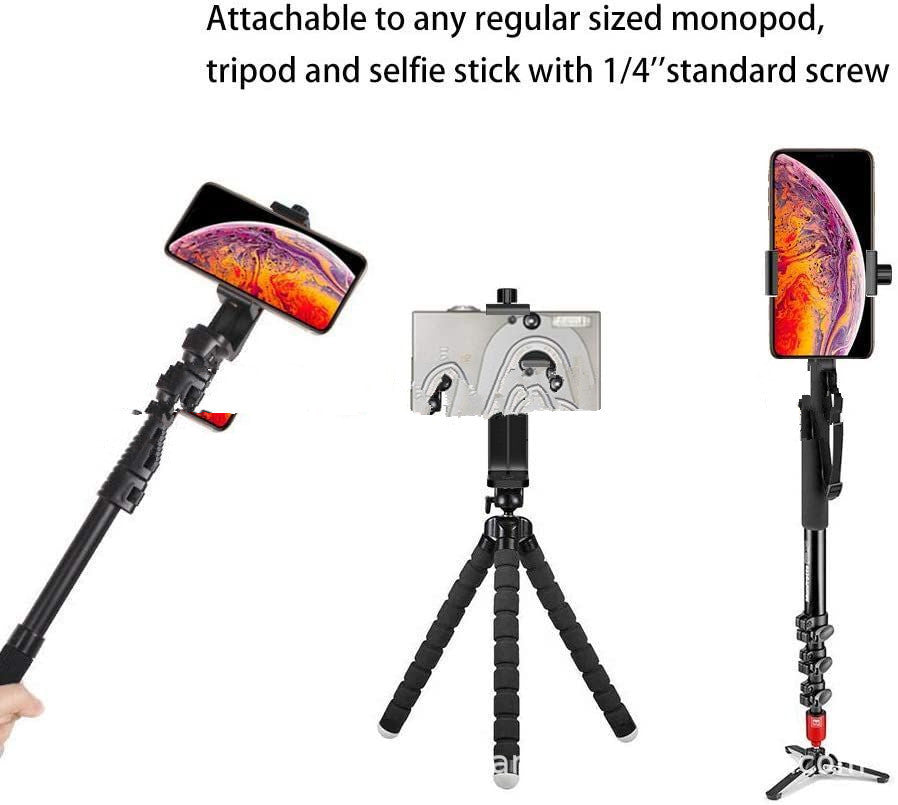 KTX-453011 Mobile Phone Clip Tripod for Self-Timer and Live Broadcasting Compatibility with iPhone Models