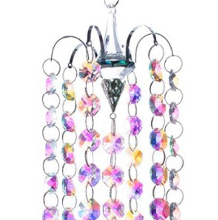 KTX-453779 AB Color Transparent Geometric Iron Crystal Pendant for Decorative Lighting