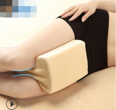 KTX-453779 Memory Foam I-Shaped Leg Pillow for Health and Comfort - Adjustable Height 7-15cm, Soft Cotton Filling