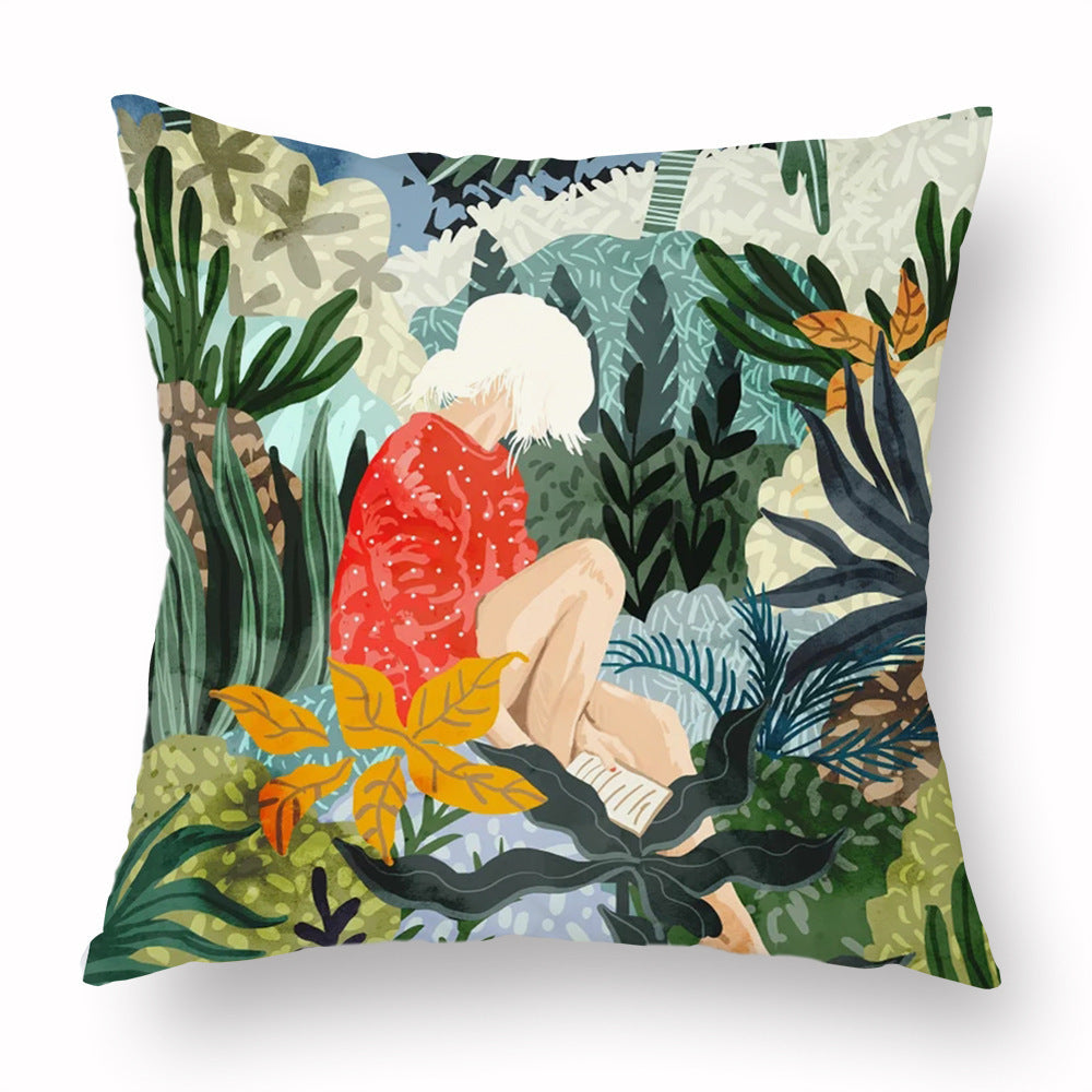 KTX-453779 Simple Printed Pillowcase in Multiple Colors, Soft Chemical Fiber Material