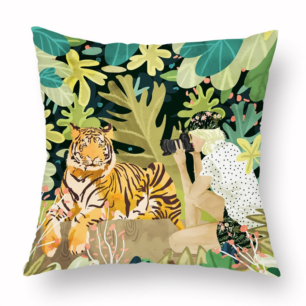 KTX-453779 Simple Printed Pillowcase in Multiple Colors, Soft Chemical Fiber Material